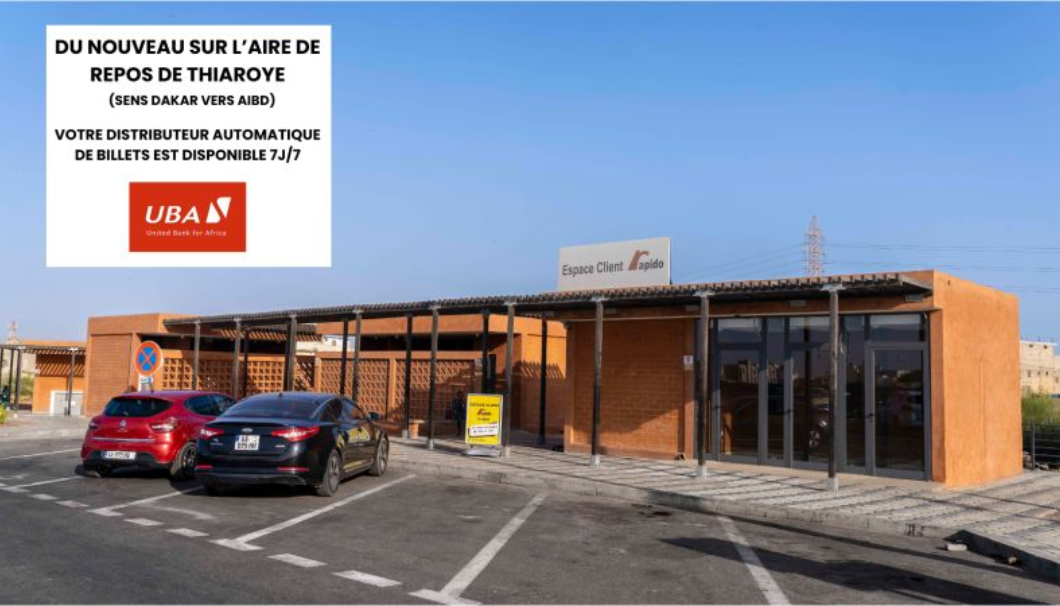 Partenariat Autoroute x UBA – DAB disponible sur l’aire de repos de Thiaroye